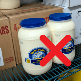 HS Each in front of box