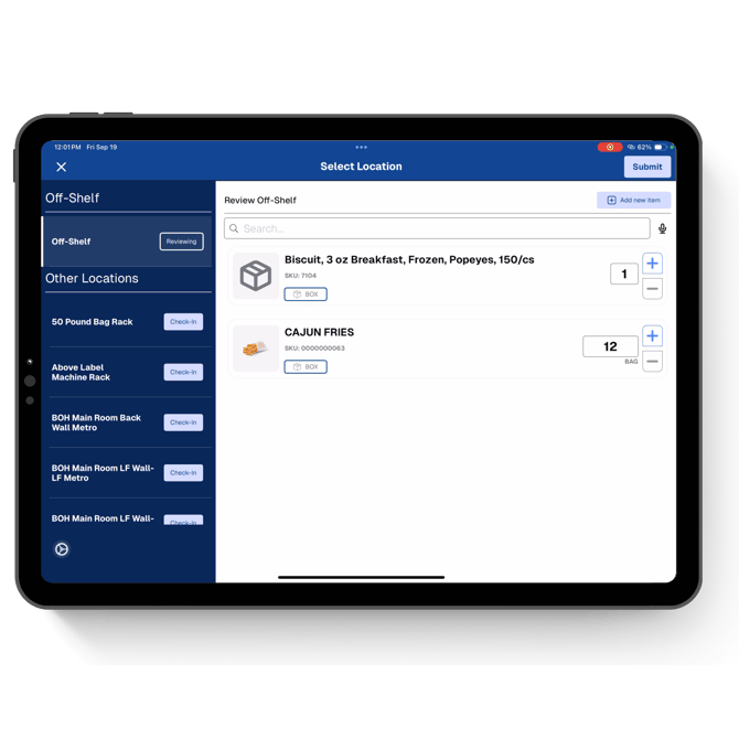 Popeyes offshelf menu framed