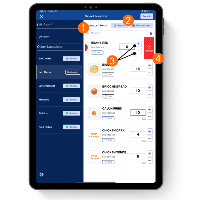 Popeyes review screen